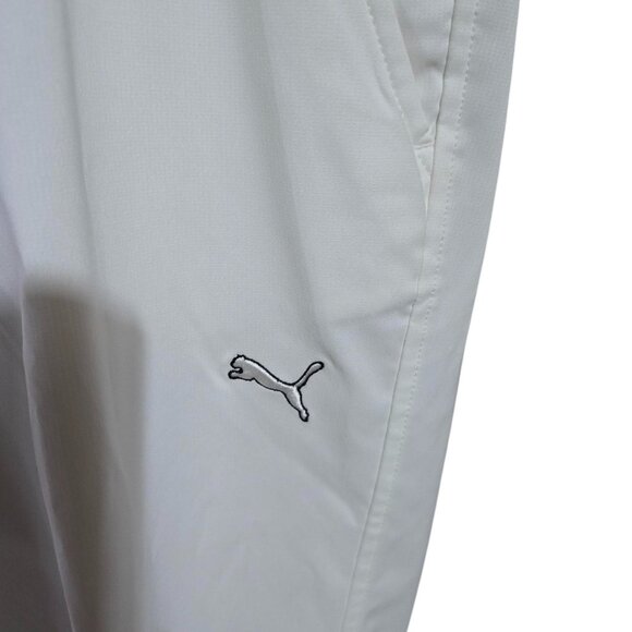 Puma Off White Solid Tech Pants Dry Cell - Picture 3 of 4
